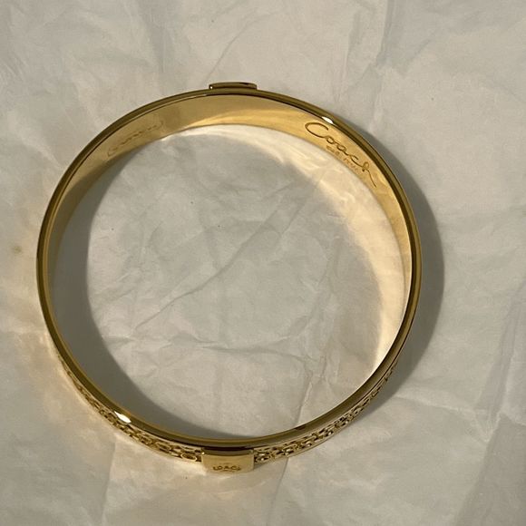COACH Gold C Bangle NWOT - Picture 2 of 8